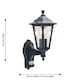 image 6 of Eversham - Black Six Sided Lantern Motion Sensor Outdoor Light Black | Clear