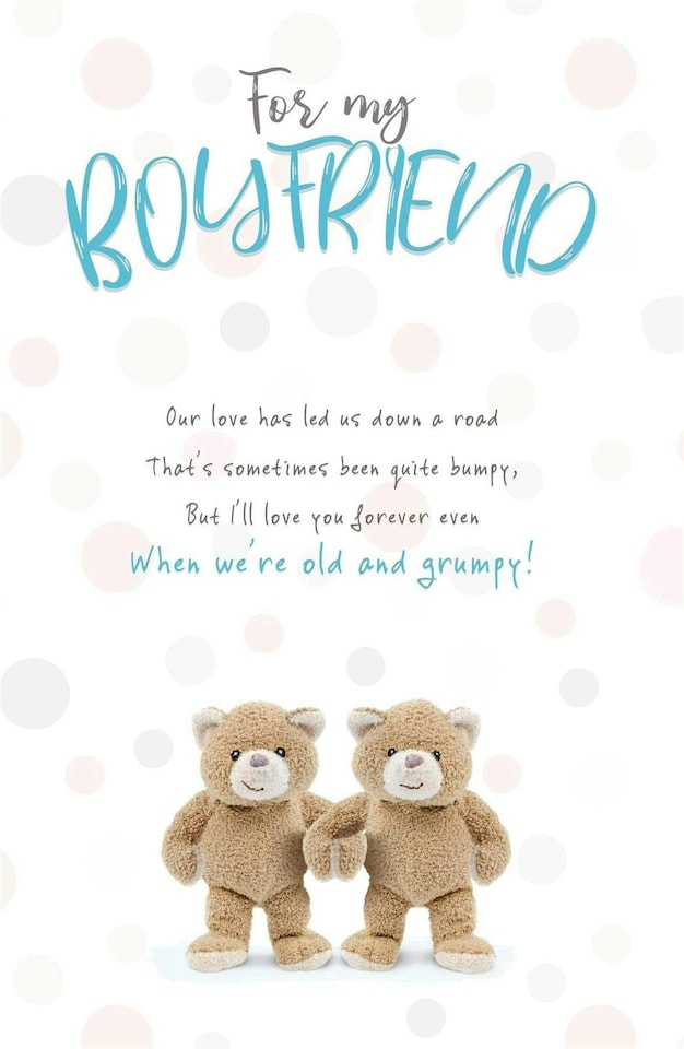 Stuffed with Love Birthday Card for Boyfriend, For My Boyfriend. Our Love Has Led Us Down a Road, Cute Birthday Card Boyfriend