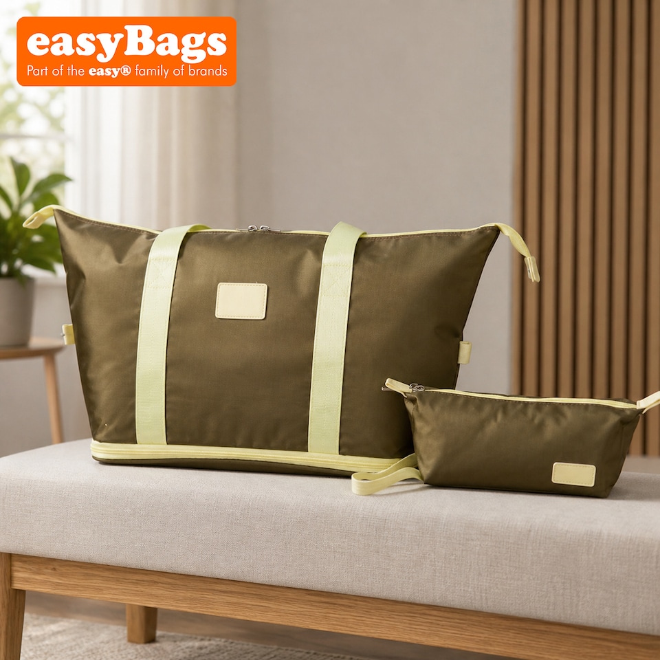 image 1 of Stylish Duffel Bag & Toiletry Bag, Perfect Gym, Travel & Everyday Carry - Army Green