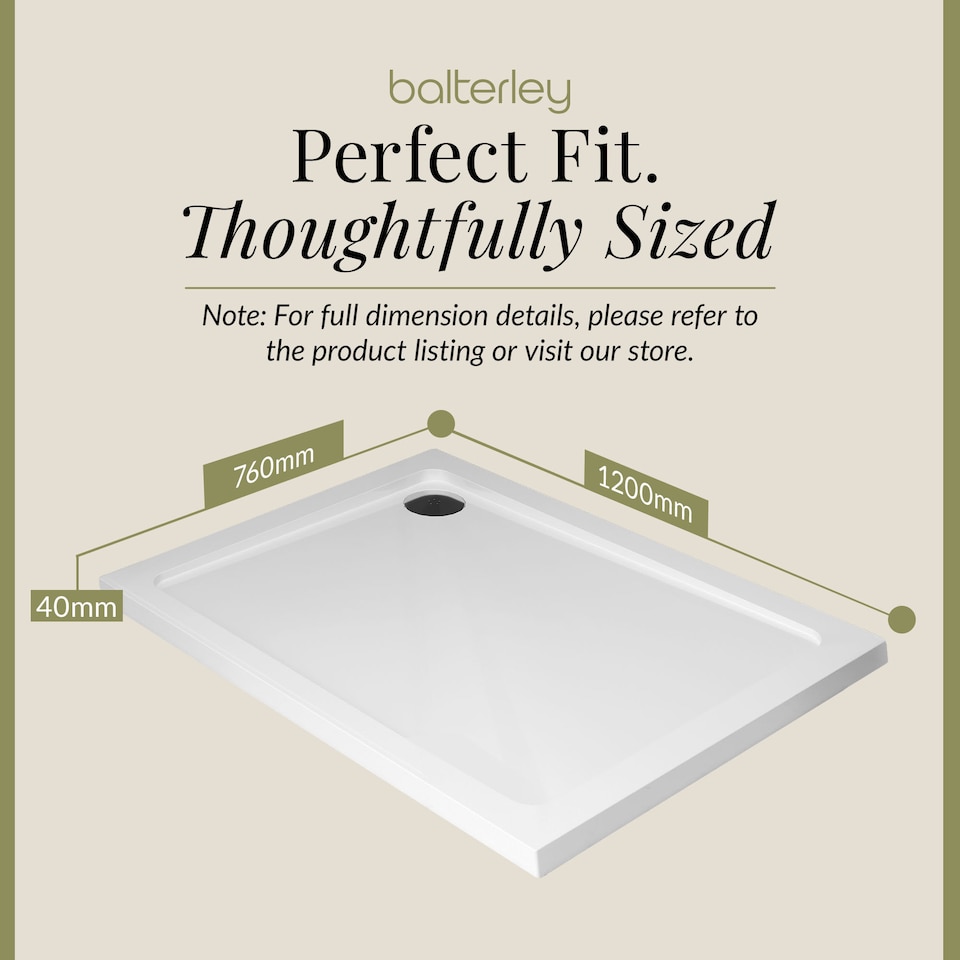 image 1 of Balterley Premium Rectangular Shower Tray | White | White | 1