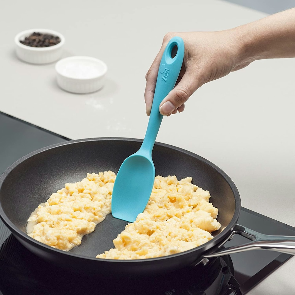 image 1 of Zeal Silicone Spatula Spoon, 20cm, Aqua