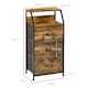 image 5 of HOMCOM Industrial Storage Cabinet, Fabric Chest of Drawers with Display Shelves, 3 Drawers Storage Unit for Living Room, Rustic Brown