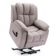 image 3 of Brookline Electric Technology Fabric Single Motor Rise Recliner Chair (Pumice)