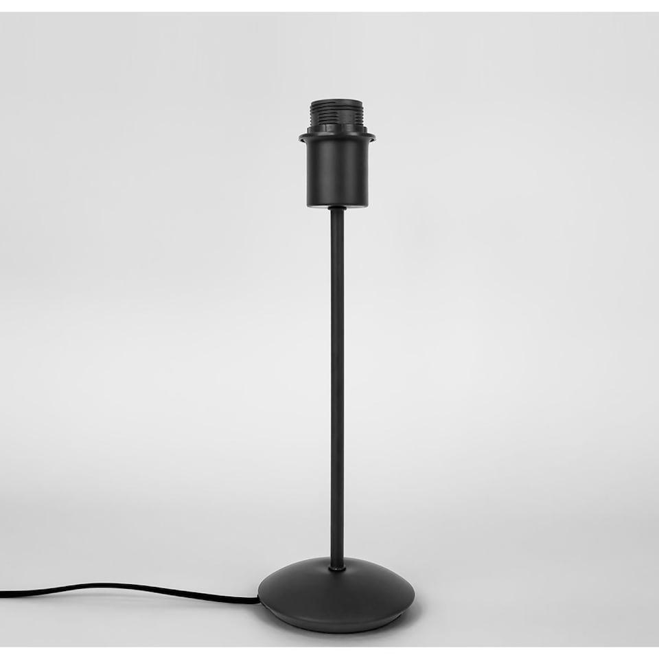image 1 of Contemporary and Sleek Matt Black Metal Table Lamp Base with Inline Switch | Black | Black | 1