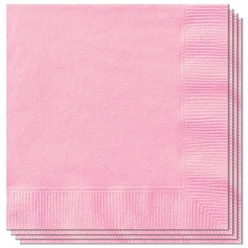 Lovely Pink Paper Luncheon Napkins 2 Ply 33cm - Pack of 20