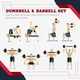image 3 of HOMCOM 25kg Adjustable 2 IN 1 Barbell Dumbbells Weight Set for Body Fitness