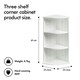 image 5 of VonHaus Holbrook White Bathroom 3 Tier Corner Shelf