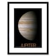 image 1 of NASA Our Solar System Jupiter Planet Image Red Spot 9x7" Black Framed Wall Art Print