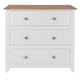 image 3 of Capri 3 Drawer White Chest of Drawers - White Painted Pine Bedroom Storage with Shaker Style Legs | White | White | 1