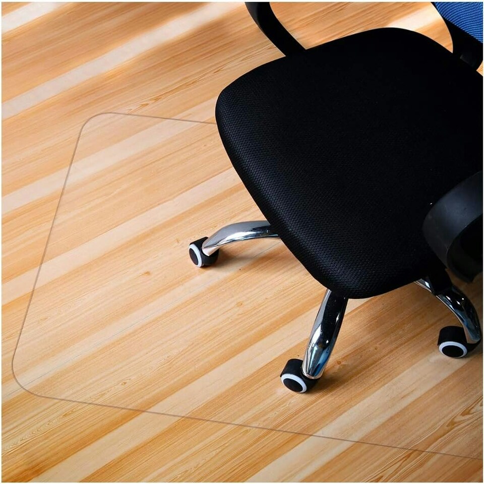 image 1 of Clear Chair Mat for Hard Floors, 90x120cm Rectangular, High Impact Strength, Non-Slip, Non-Recycling Material Clear