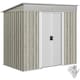 image 6 of Outsunny 6.5x4FT Garden Shed Lockable Metal Tool Shed Light Grey Wood Effect Grey | Light Grey
