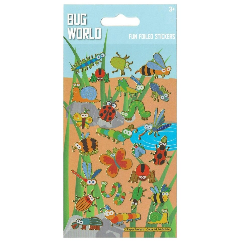 image 1 of Paper Projects Bug World Reusable Sparkle Stickers - Multicoloured - One Size