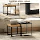 image 5 of HOMCOM Modern Coffee Table Set Square for Small Space Black