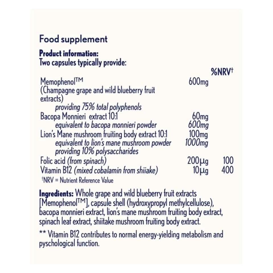 image 1 of Higher Nature True Food Clarity for Women Capsules 60