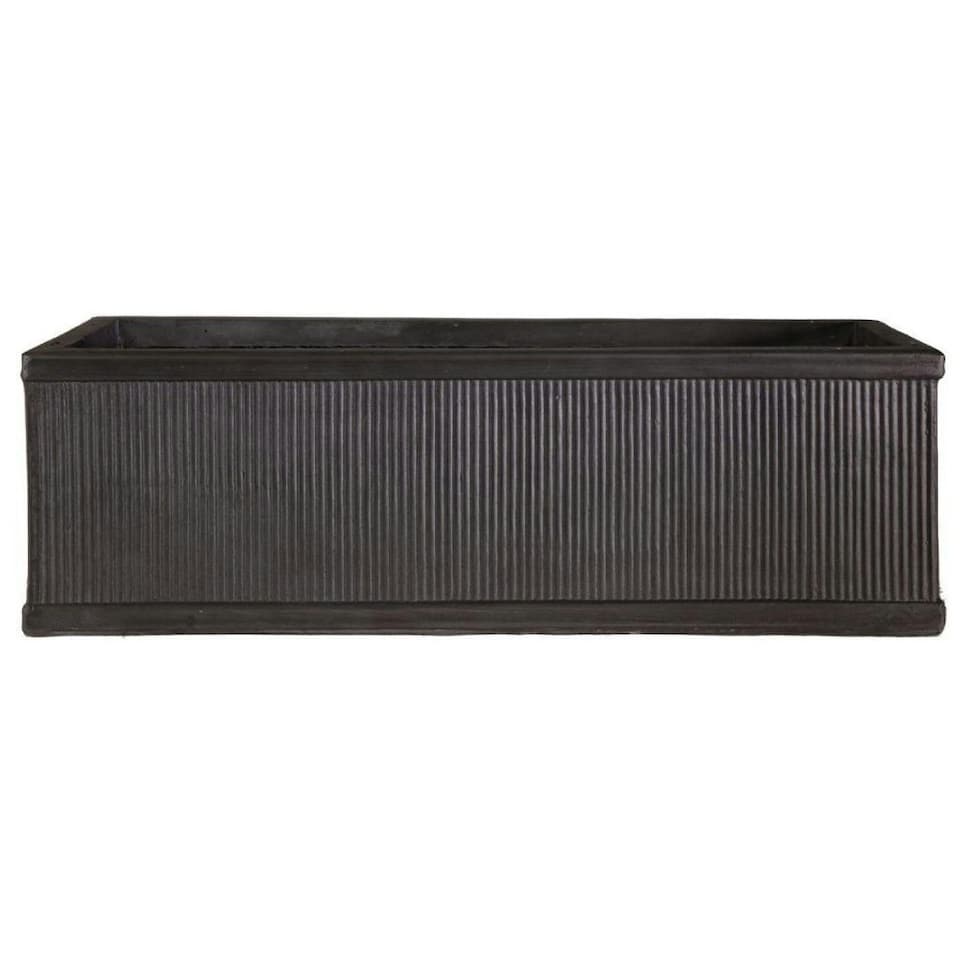 image 1 of Vertical Ribbed Vintage Style Faux Lead Window Box Garden Planter H17 L60 W17 cm, 17 ltrs Cap.