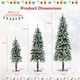 image 2 of COSTWAY 3 FT/ 4 FT/ 5FT Artificial Xmas Tree Set of 3 Snowy Christmas Tree LED Lights