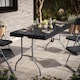 image 3 of 5Ft Rattan Effect Garden Folding Table and Chairs Garden Set - Black | Black | 5
