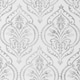 image 2 of Moroccan Damask Wallpaper in White and Silver Multi