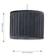 image 7 of First Choice Lighting Set of 2 Sundance Grey Velvet Pleated 25cm Lamp Shades with Silver Inner Grey | Silver