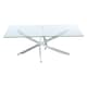 image 1 of Living and Home Modern Rectangle Glass Top Coffee End Table- 120*60*45cm