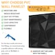 image 9 of NOVECRAFTO Geometric Diamond 3D Wall Panels – 6 Sheets Covering 1.5 sqm (16.15 sqft) – Matte PVC Cladding Panels 50x50cm Diamond Design Black
