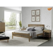5ft King Size Aldershot Oak Shaker Style Wood Bed Frame - (162cm)