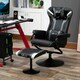 image 2 of Vinsetto Video Gaming Chair with Footrest and Lumbar Support, Grey