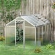 image 2 of Outsunny 10x6ft Aluminium Greenhouse with Door Window Galvanised Base PC Panel