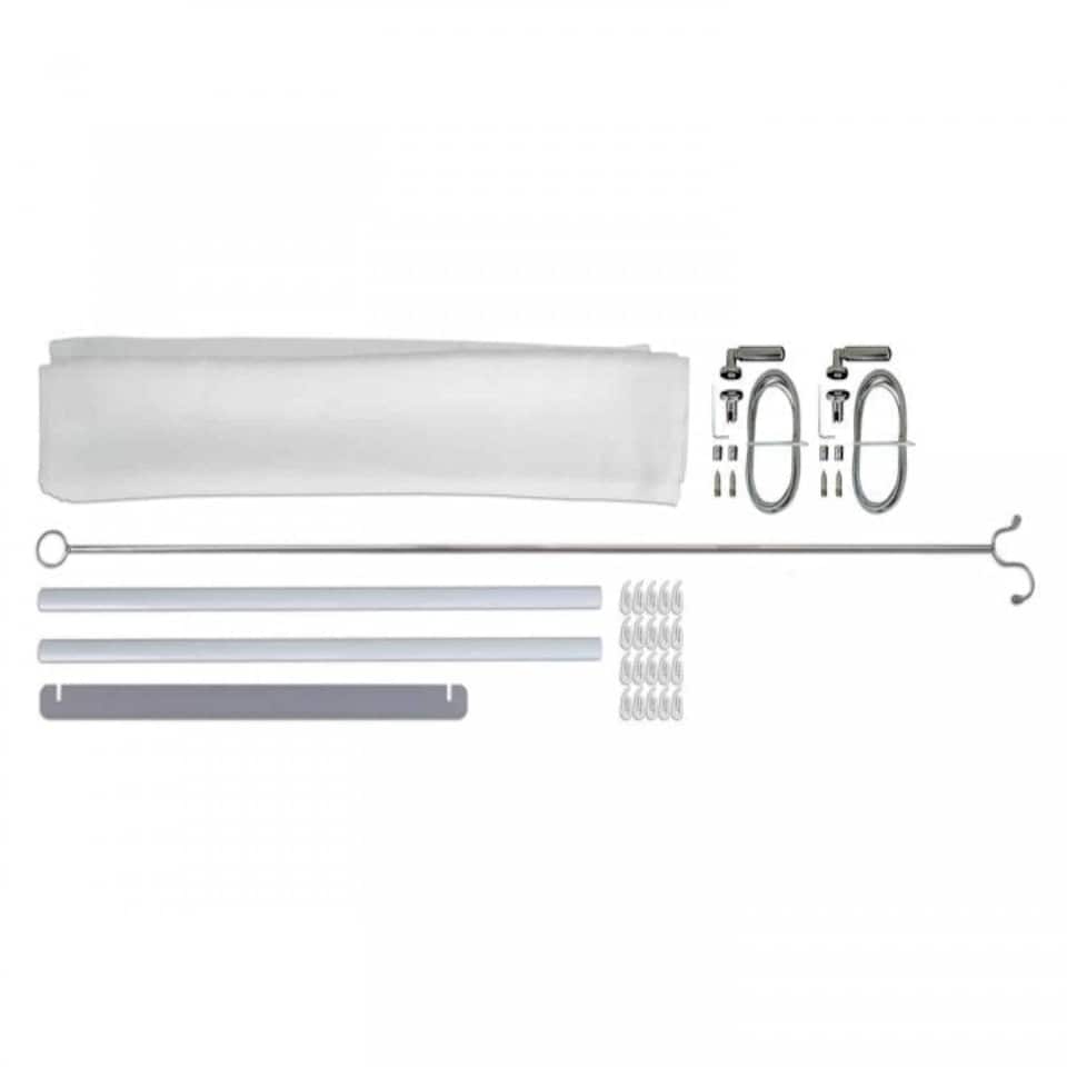 image 1 of Patio Cover Roof Blinds 3 x 5.46 - L290 x W54 cm - White White