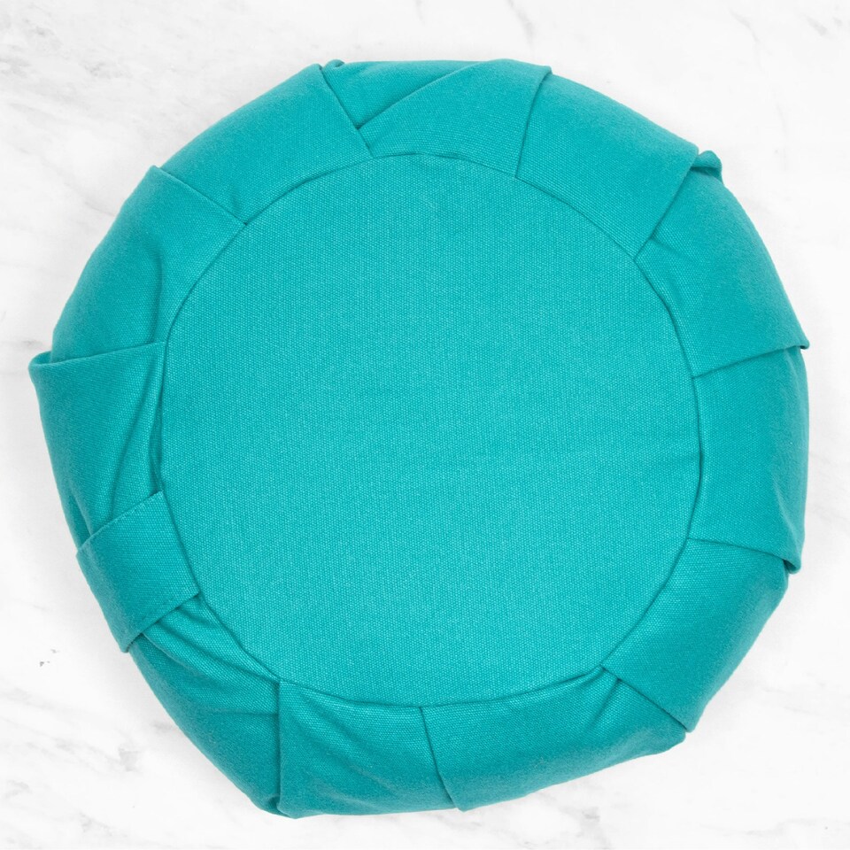 image 1 of Myga Turquoise Zafu Yoga Meditation Cushion