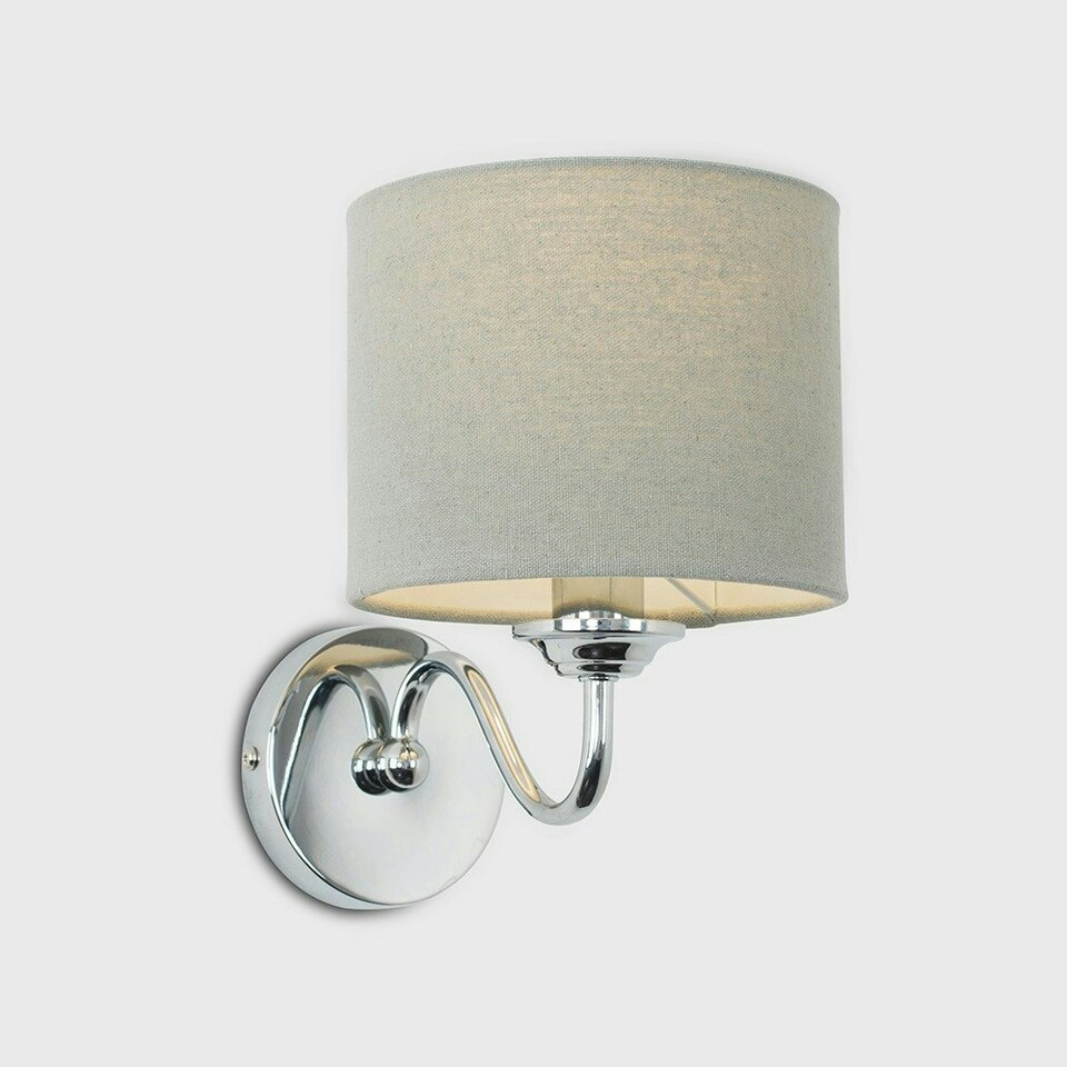 image 1 of ValueLights Rocha Polished Silver Wall Light and E14 Candle LED 4W Warm White 3000K Bulb