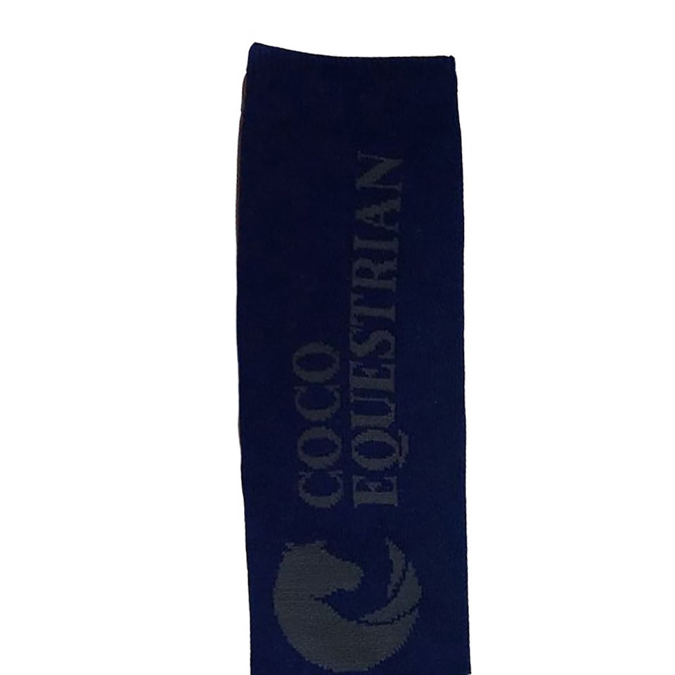image 1 of Coco Equestrian Blue Unisex Adult Knee High Long Boot Riding Socks - 1 Pair | Blue