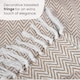 image 4 of Large Cotton Chevron Herringbone Sofa Throw Blanket - 150 x 200cm | Brown | Beige | One Size | 1