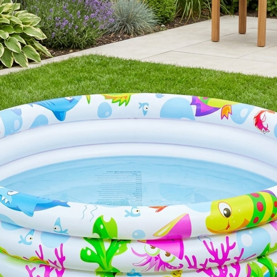 image 1 of Summer Fun Three Ring Inflatable Paddling Pool