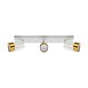 image 6 of CGC PUZON White & Gold GU10 Adjustable Triple Three Head GU10 Ceiling Spotlight Bar Light White