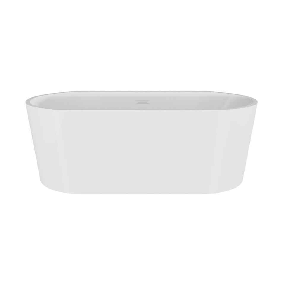 image 1 of Balterley Contemporary Rounded Rectangular Freestanding Bath: Modern Double-Ended Acrylic Bath | White | White | 1700 x 780 x 590mm
