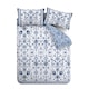 image 5 of Catherine Lansfield Zoukara Floral Reversible Duvet Cover Set | Blue | Double