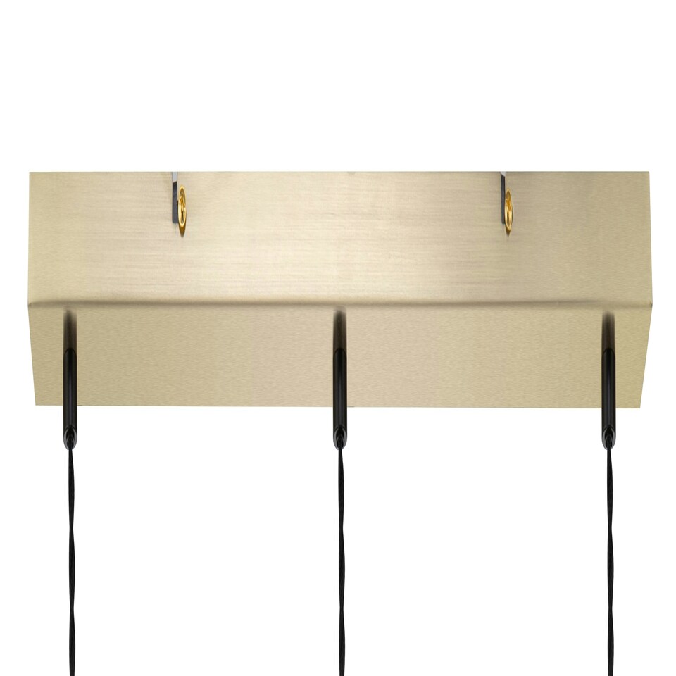 image 1 of COSYLYTE Clayton 3 Light Modern Ribbed Glass Bar Pendant Light - Brushed Brass Bronze | Brushed Brass
