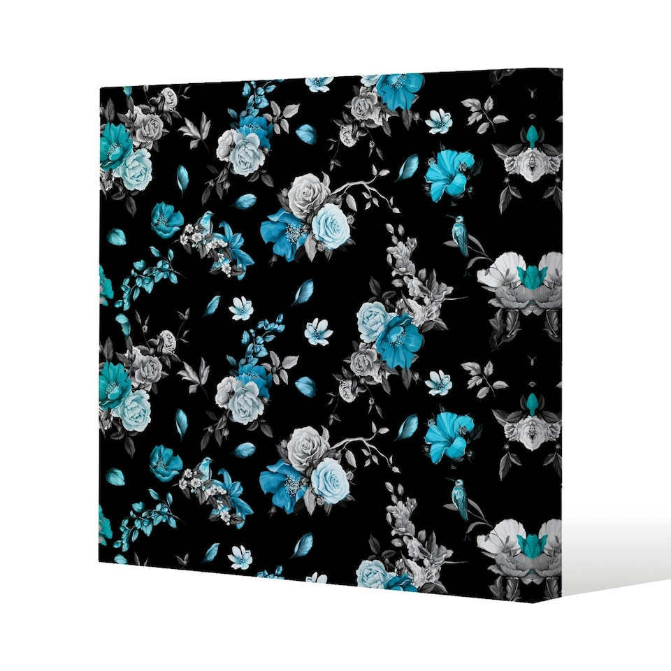 image 1 of Blue Roses (Canvas Print) 114 x 114 x 4cm