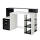 image 1 of HOMCOM Multi-Storage & Workstation Desk Table Storage Shelves