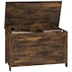 image 1 of HOMCOM Storage Chest with 2 Safety Hinges, Storage Bench, Rustic Brown Brown