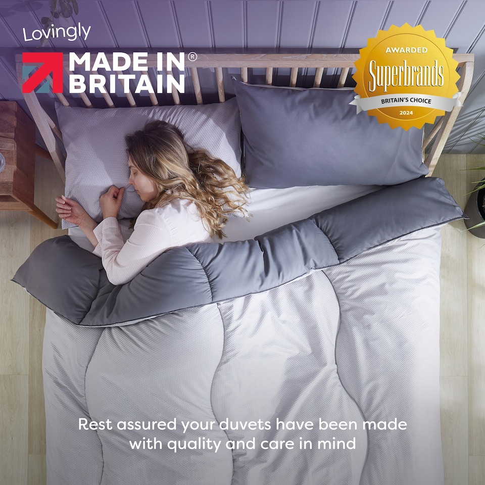 image 1 of Coverless Comfort 4.5 Tog Duvet, Single | Grey