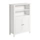 image 1 of SoBuy BZR13-W,Slim Bathroom Storage Cabinet with 2 Shelves & 2 Shutter Doors | White | White | 1