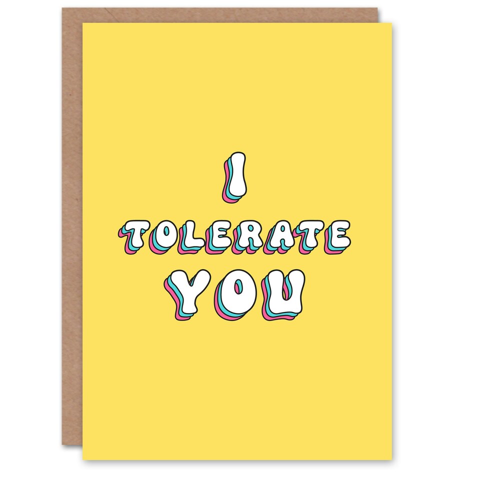 image 1 of Tolerate You Fun Joke Humour Funny Birthday Card