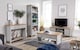 image 8 of Grey Oak Corner TV Stand Two Tone 1 Drawer Cabinet Television Unit Cable Tidy