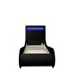 image 3 of Orion LED Lights Headboard Gaming Style Black Faux Leather Bed Frame (Double)
