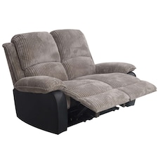 Jumbo Cord 2 Seat Reclining Sofa In Grey