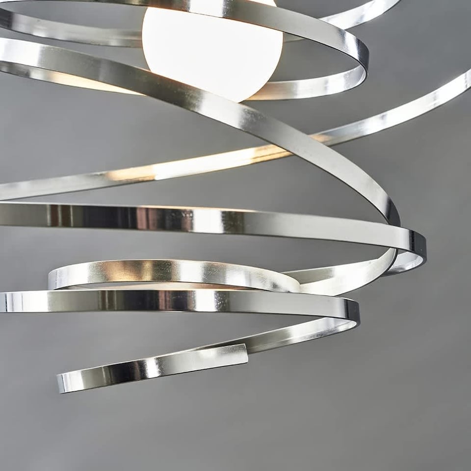 image 1 of ValueLights Bensson Silver Ceiling Pendant Shade
