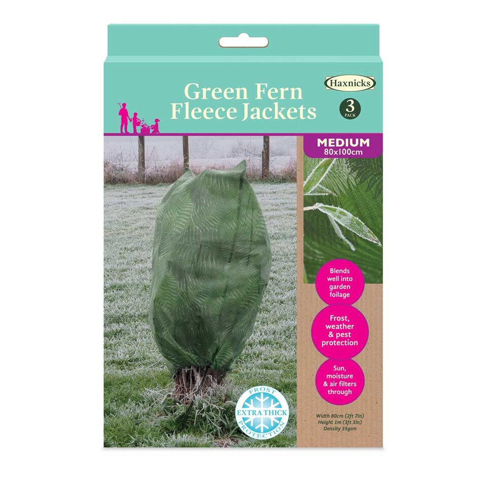 image 1 of Haxnicks Fern Fleece Jackets Medium W80cm H100cm 3pk | Green