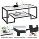 image 4 of Yaheetech Modern Tempered Glass Center Table